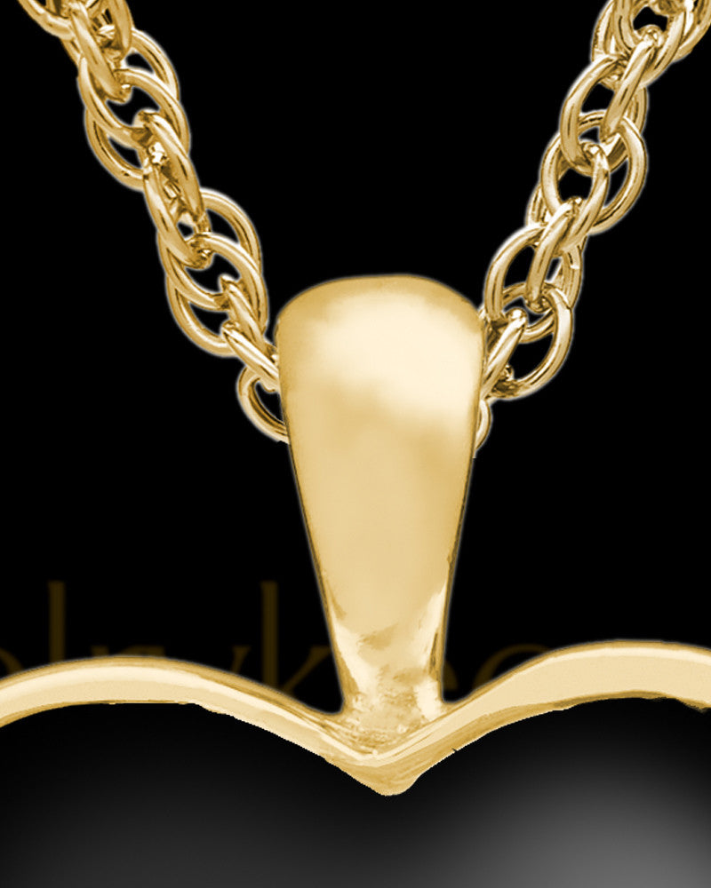 Ash Keepsake Gold Plated Ebony Heart Keepsake
