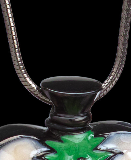 Black Plated Pleasant Heart Cremation Urn Pendant