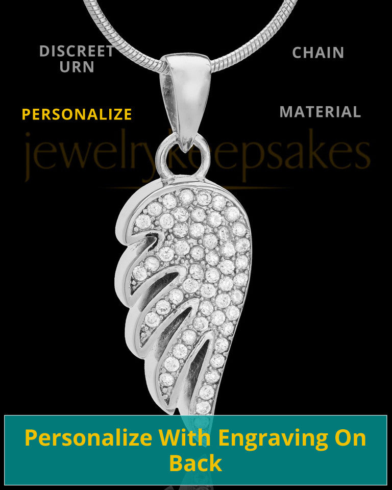 Sterling Silver Soaring Spirit Cremation Urn Pendant