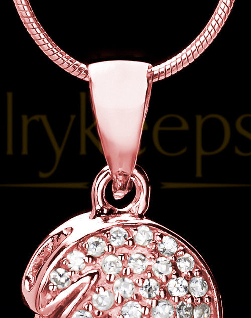 Rose Gold Soaring Spirit Cremation Urn Pendant