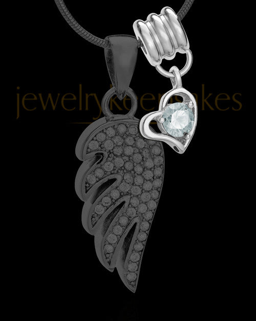 Add an April Birthstone Heart Silver
