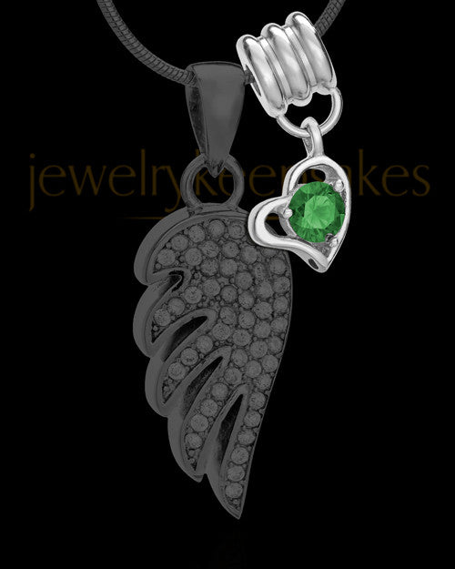 Add a May Birthstone Heart Silver