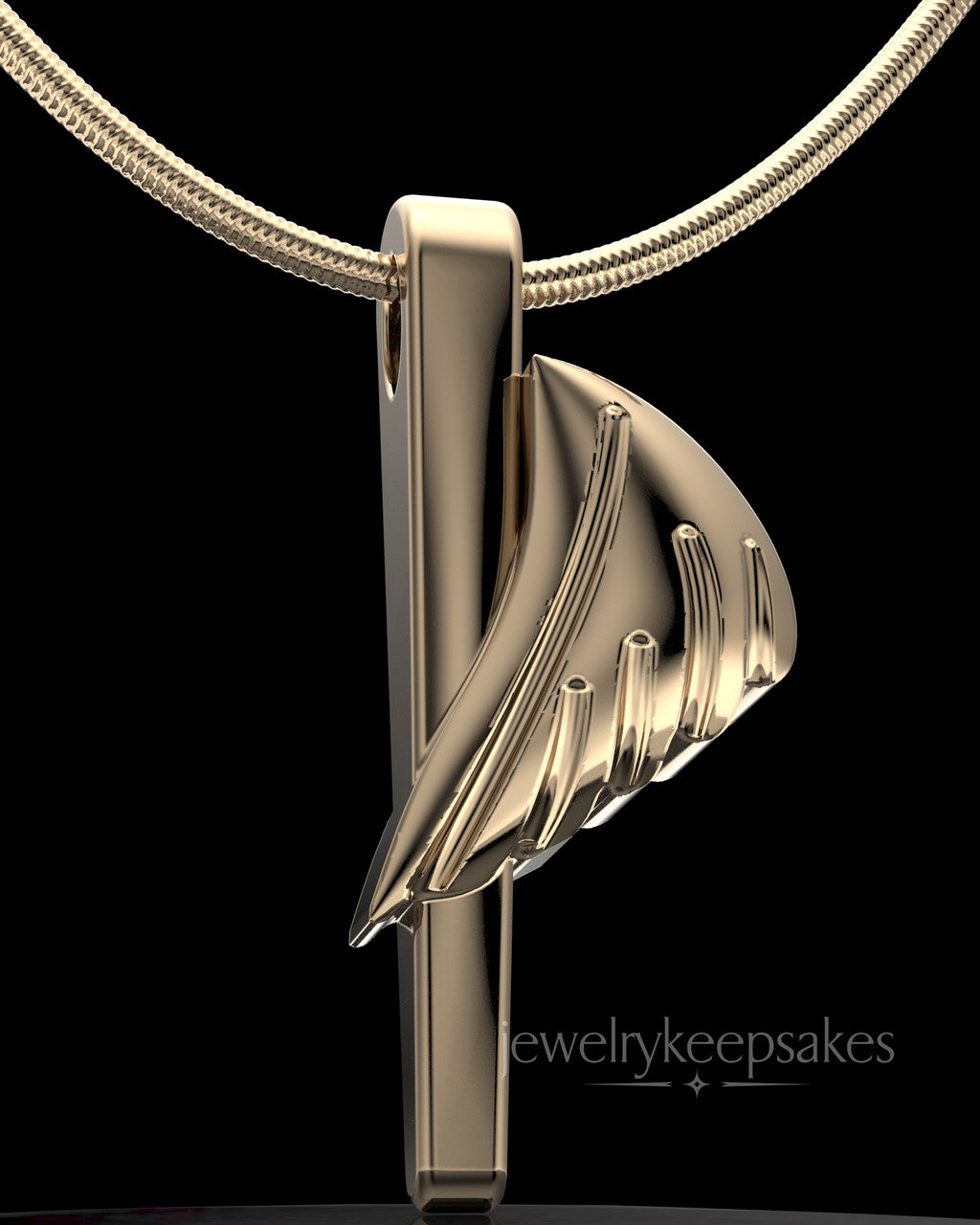 Solid 14k Gold Grace Cremation Permanently Sealed Waterproof Pendant