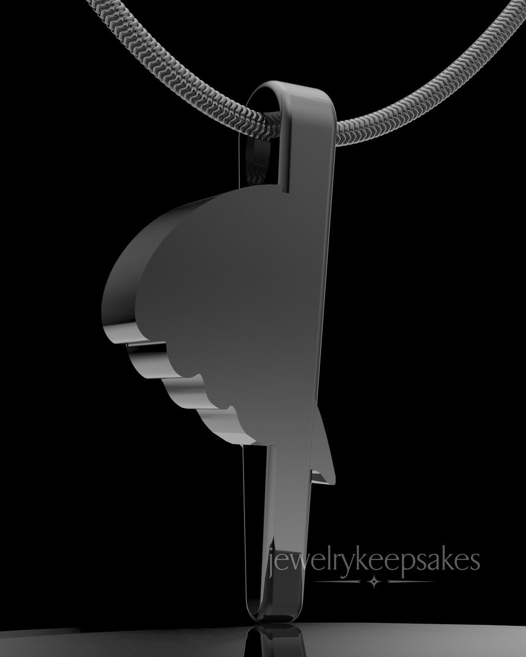 Black Grace Permanently Sealed Waterproof Cremation Pendant