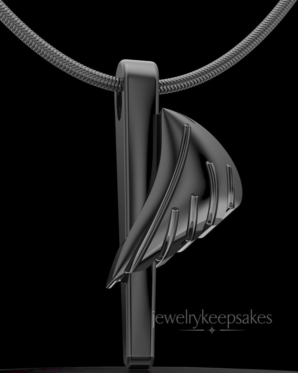 Black Grace Permanently Sealed Waterproof Cremation Pendant