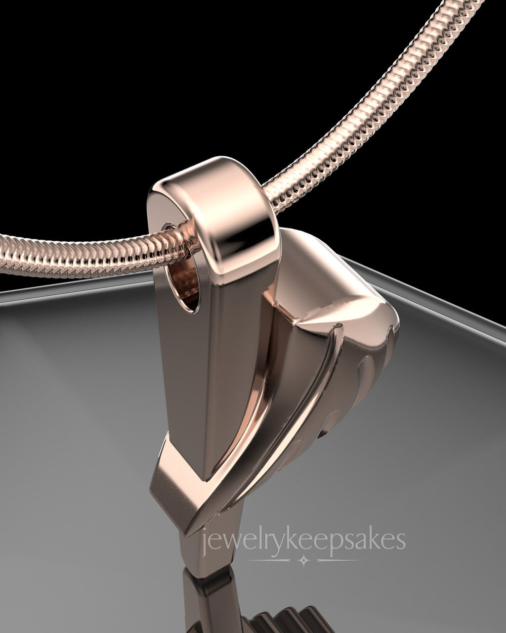 Rose Gold Grace Permanently Sealed Waterproof Cremation Pendant