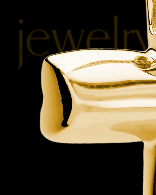 Gold Compact Cross Cremation Urn Pendant