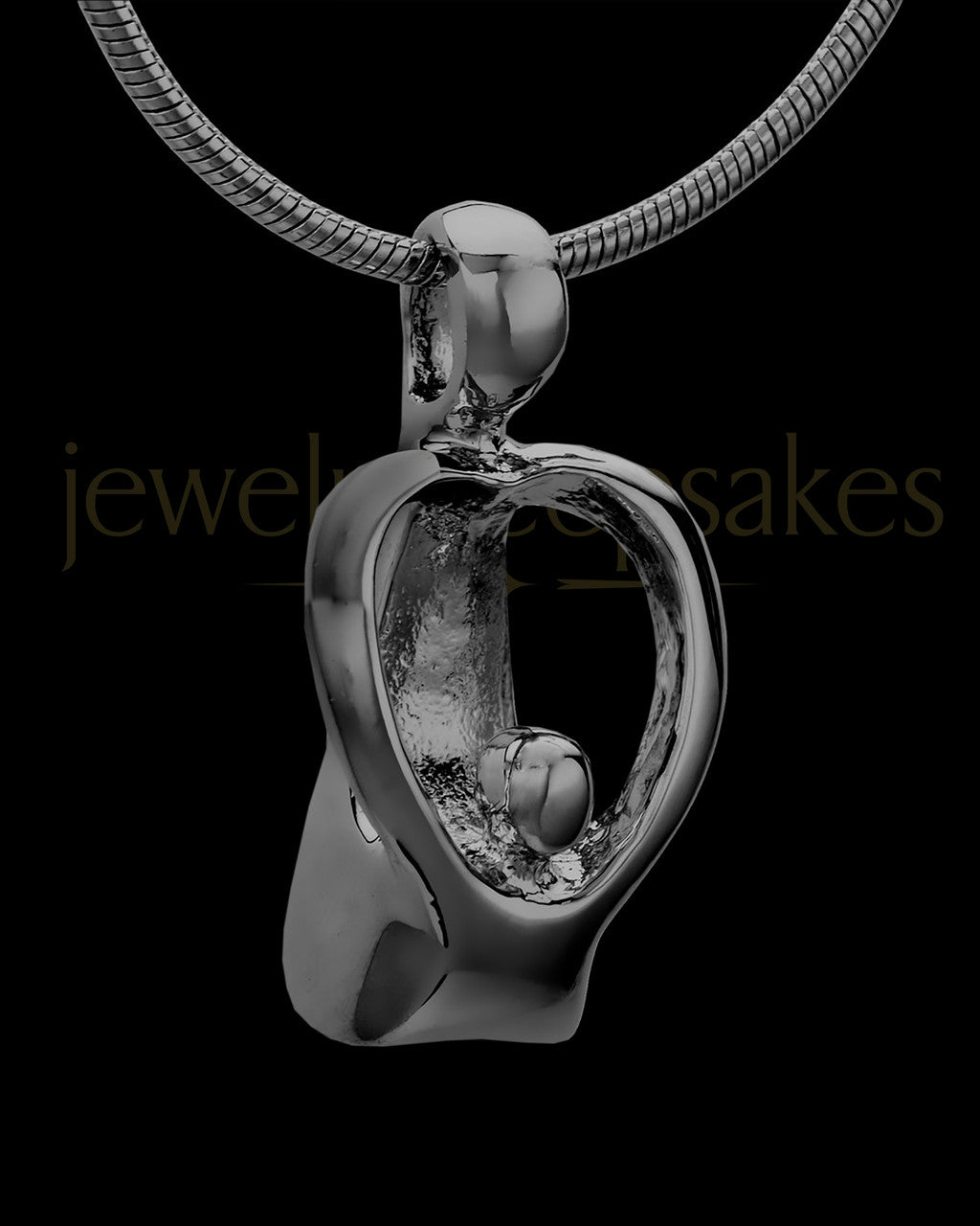 Black Plated Parental Love Permanently Sealed Waterproof Cremation Pendant