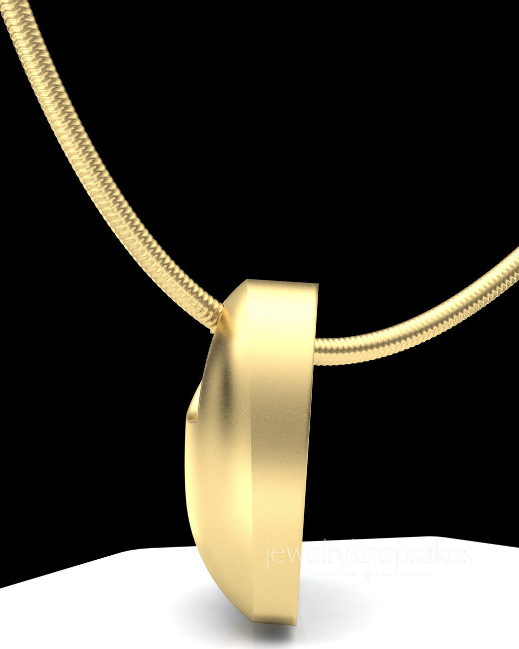 Gold Plated Small Natural Heart Permanently Sealed Waterproof Cremation Pendant