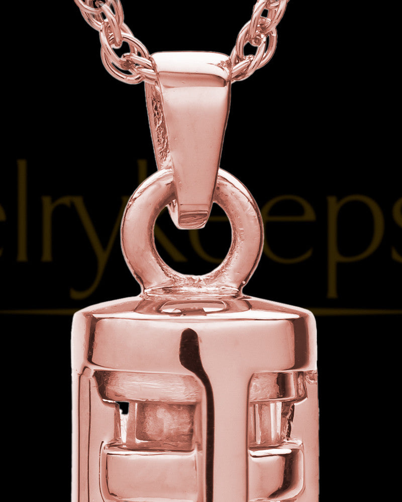 14k Rose Gold Hold Me Close Cylinder Keepsake