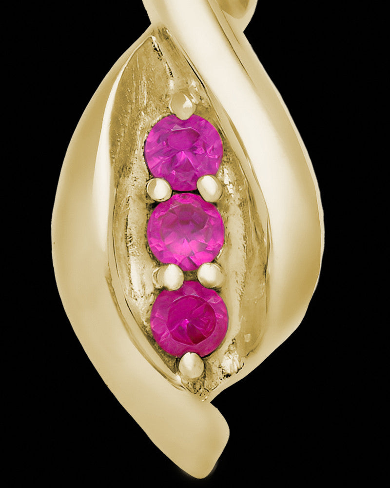 14k Gold Soft Spoken Cremation Necklace