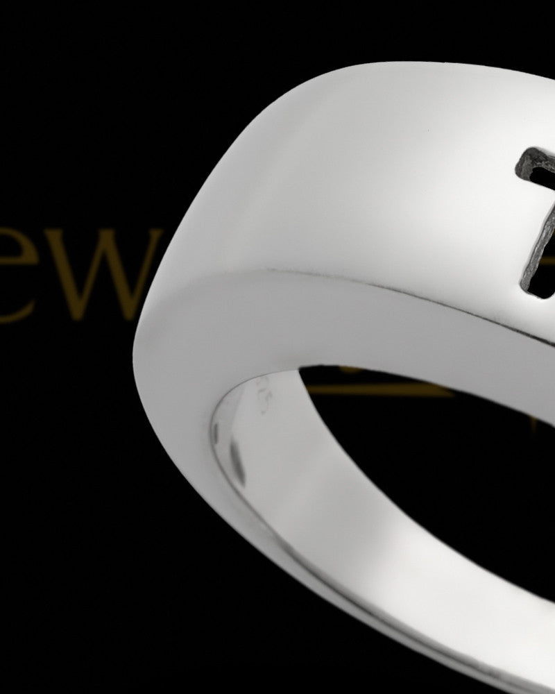 Ladies Reverent Sterling Silver Cross Ring For Ashes