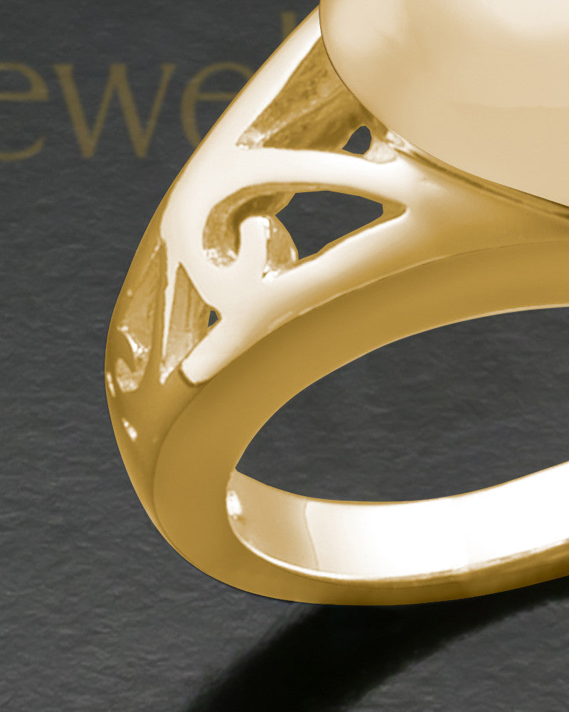Ladies 14K Gold Filigree Heart Cremation Ring