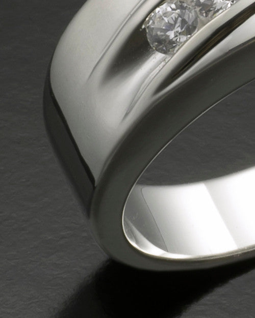 Men's White Gold Fondness Cremation Ring