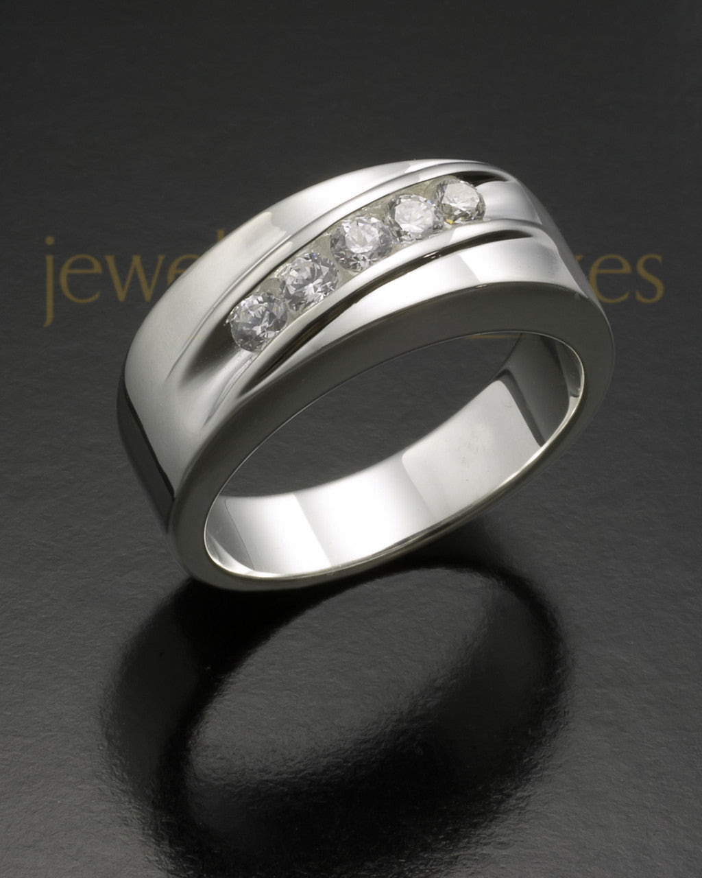 Men's White Gold Fondness Cremation Ring