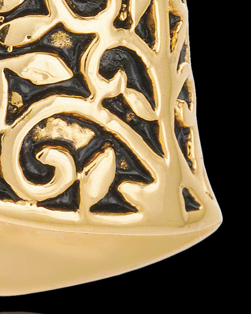 14K Gold Intricate Heart Urn Pendant