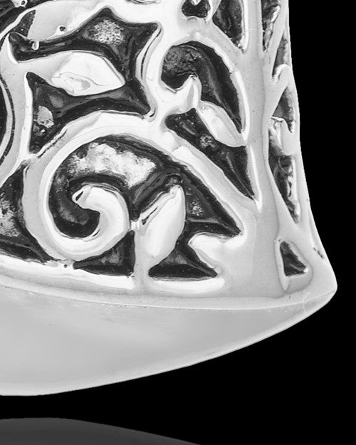 14K White Gold Intricate Heart Urn Pendant