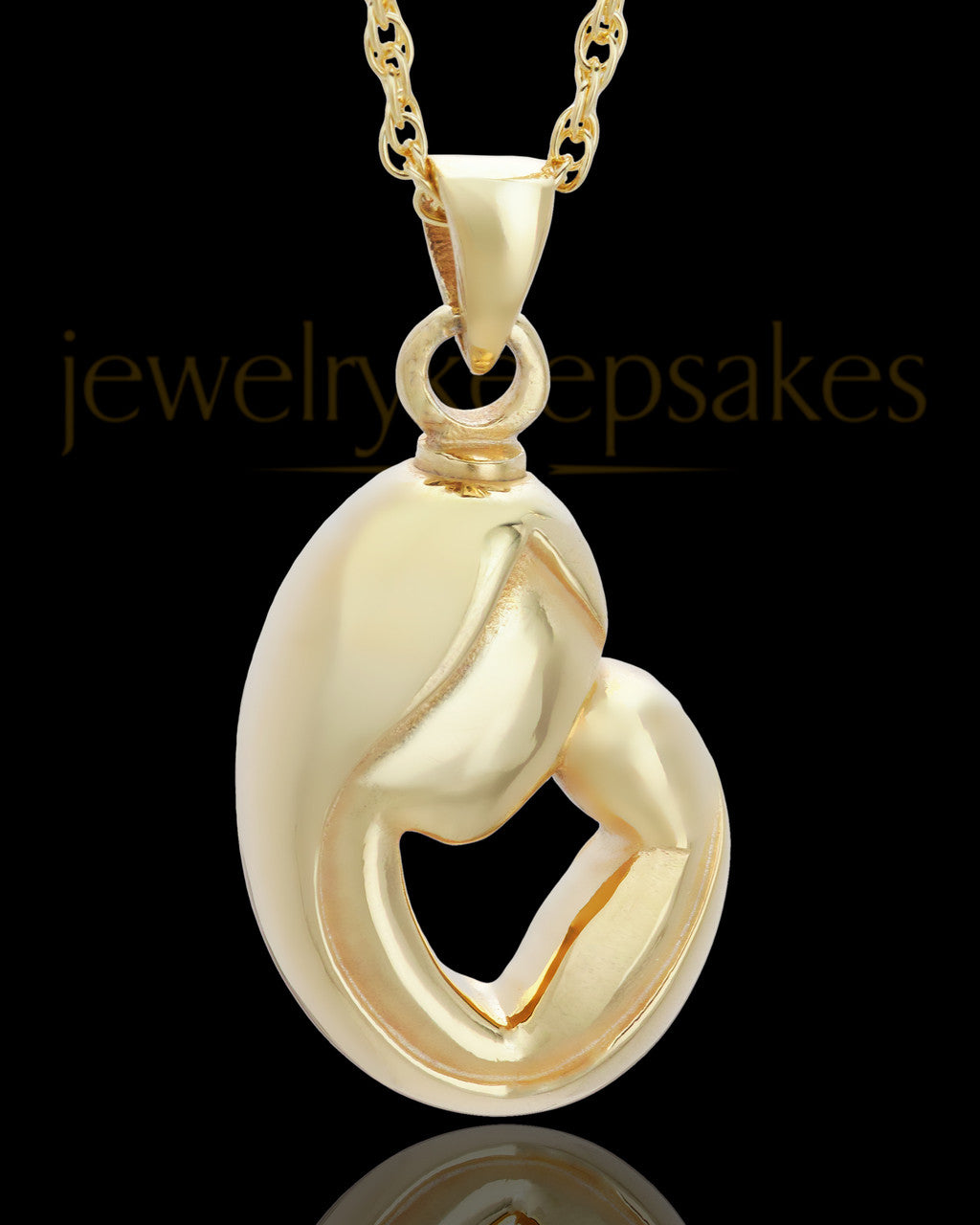 Urn Pendant Gold Plated Caress Keepsake