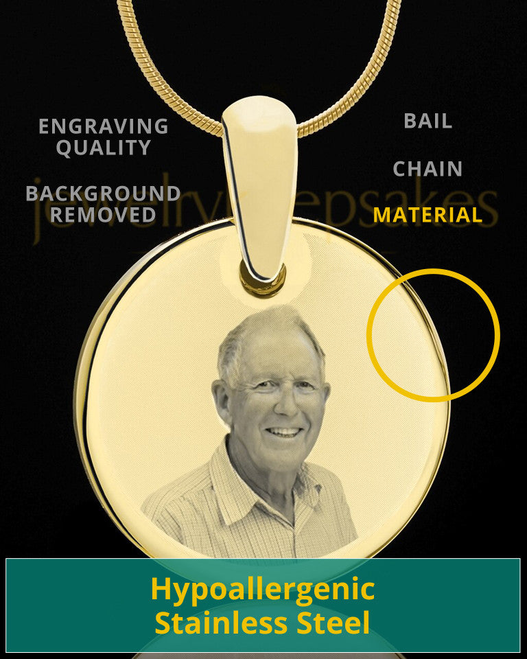 Photo Round Gold Plated