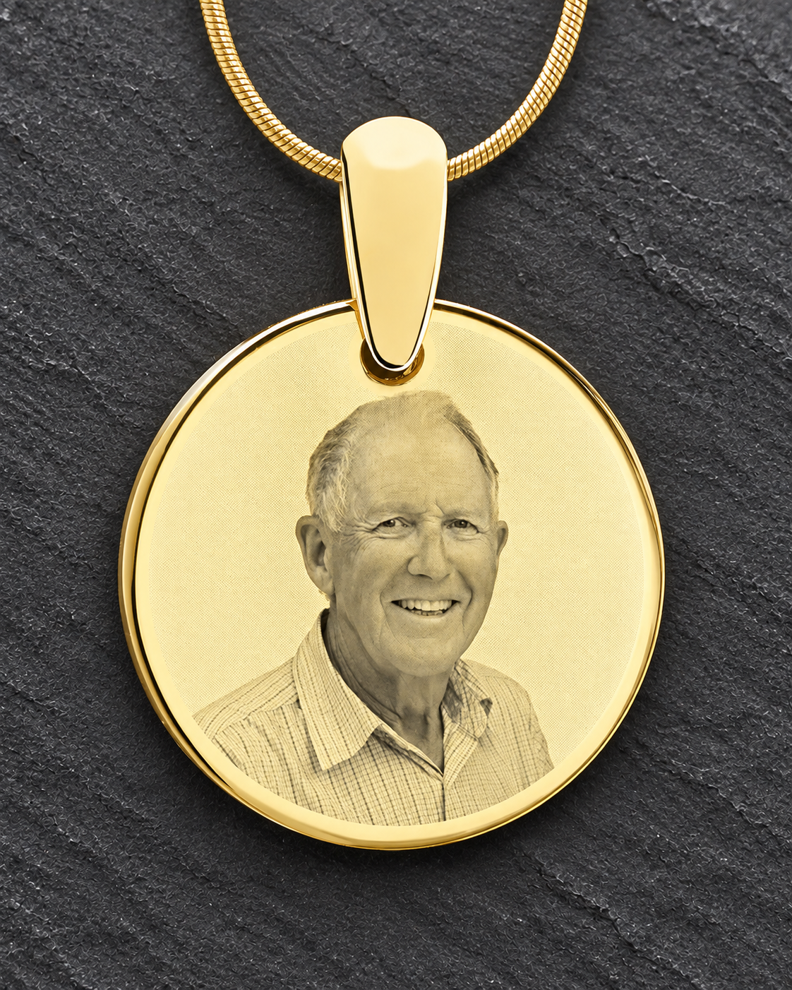 Photo Round Gold Plated