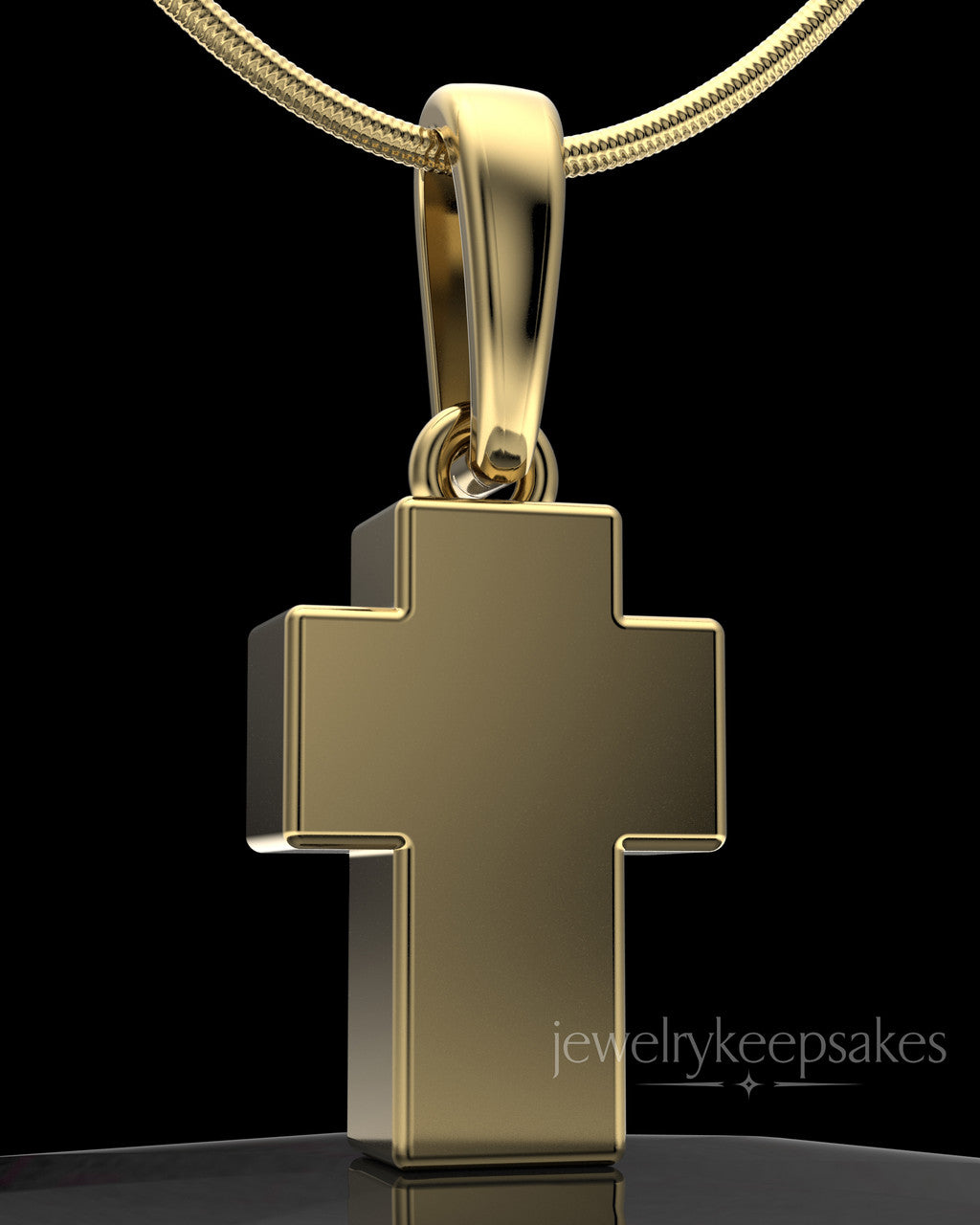 Gold Plated Blessed Cross Permanently Sealed Waterproof Jewelry