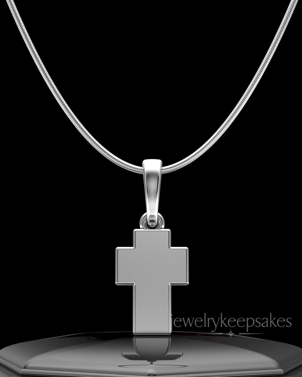 Sterling Silver Blessed Permanently Sealed Waterproof Cross