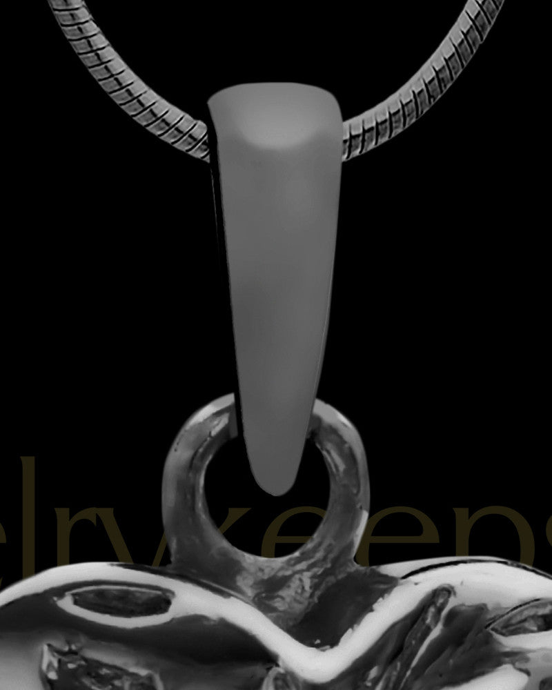 Black Plated Spooled Heart Permanently Sealed Waterproof Jewelry