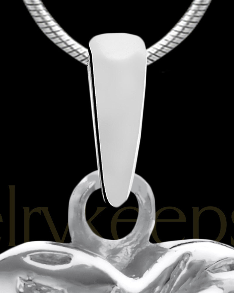 Sterling Silver Spooled Heart Permanently Sealed Waterproof Jewelry