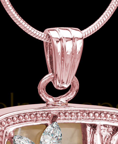 Rose Gold Clear Spring Garden Memorial Charm