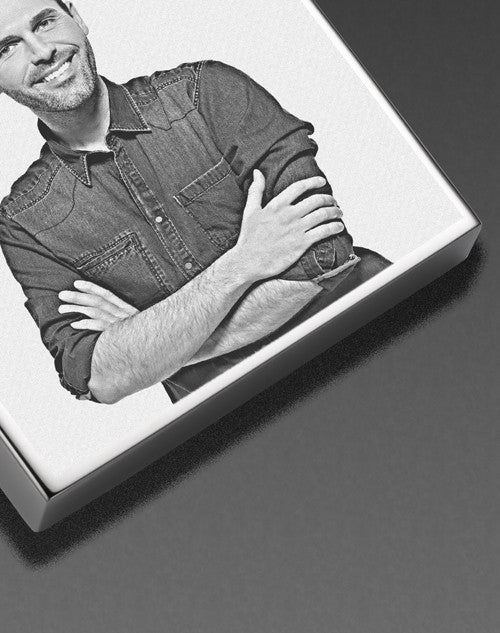 Photo Engraved Square Stainless Keychain