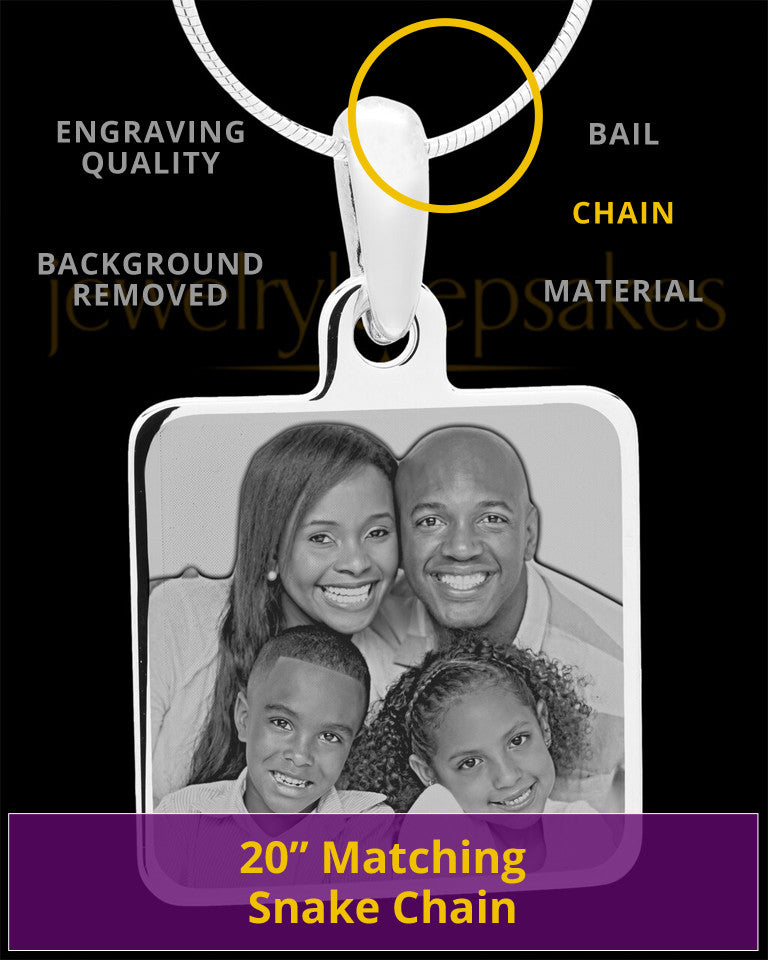 Photo Engraved Stainless Steel Square