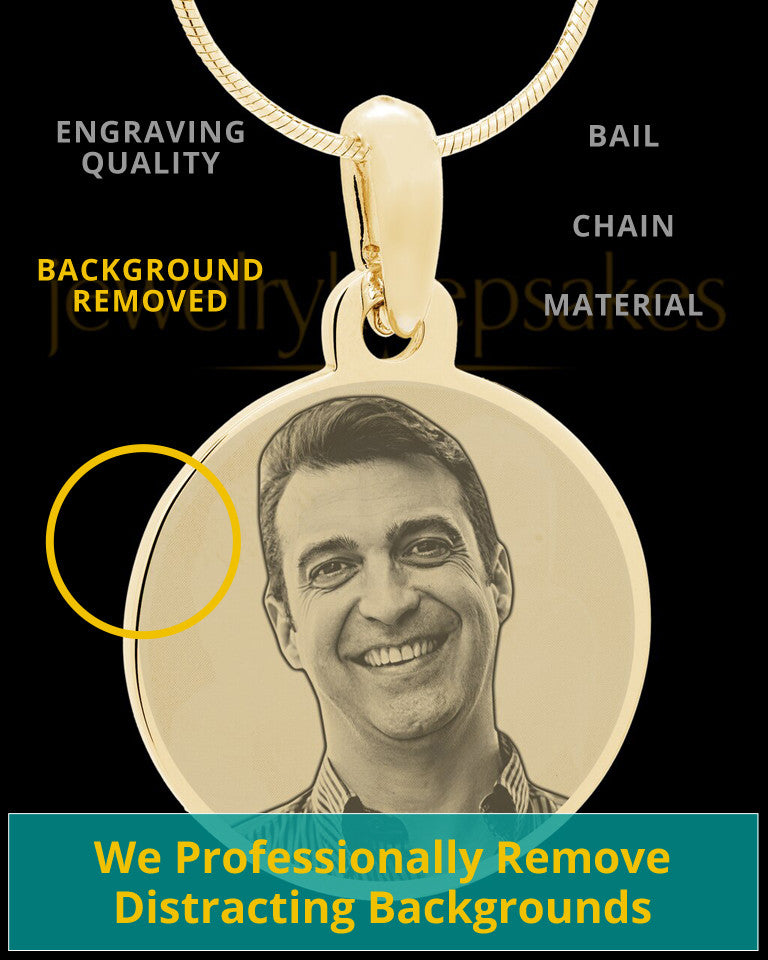 Gold Plated over Stainless Photo Large Round