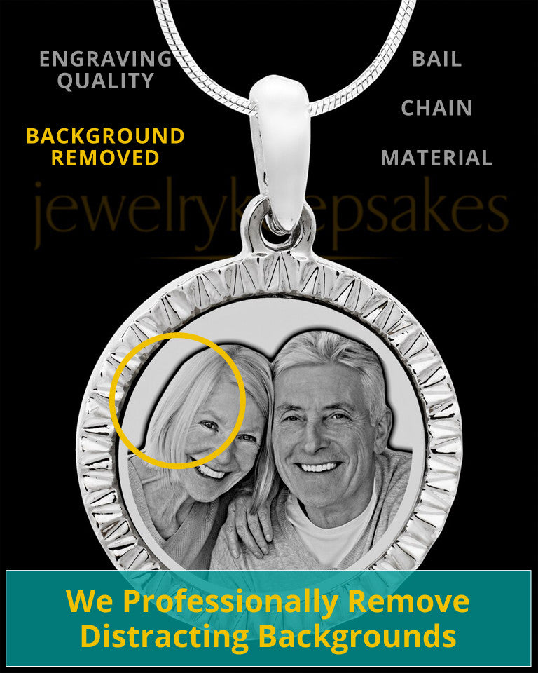 Photo Engraved Stainless Steel Etched Circle