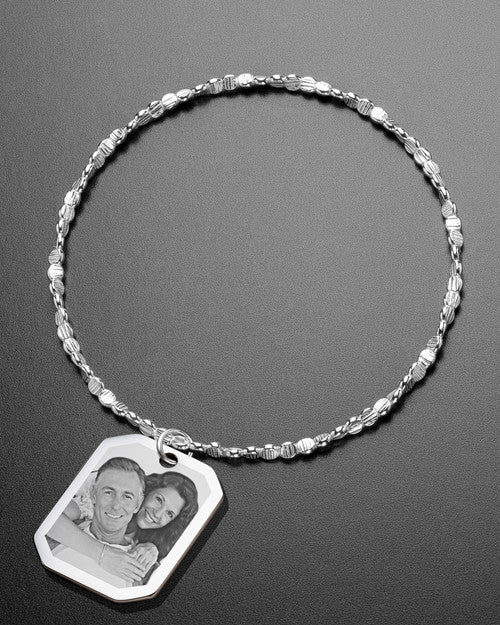 Luxury Octagon Photo Engraved Bracelet