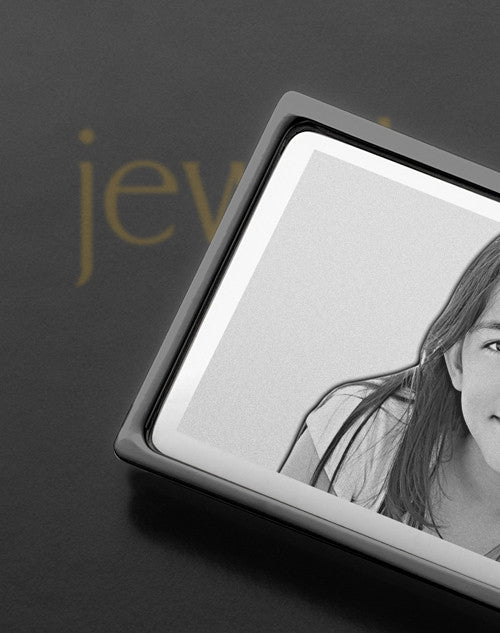 Silver on Black Photo Engraved Money Clip