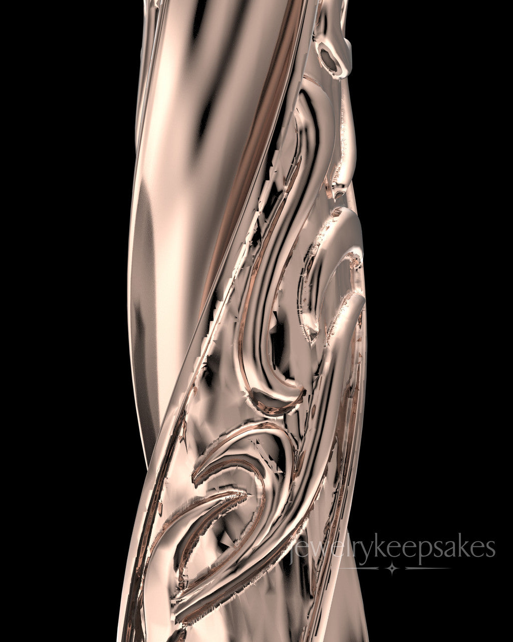 Rose Gold Plated Turned Cylinder Permanently Sealed Waterproof Cremation Jewelry