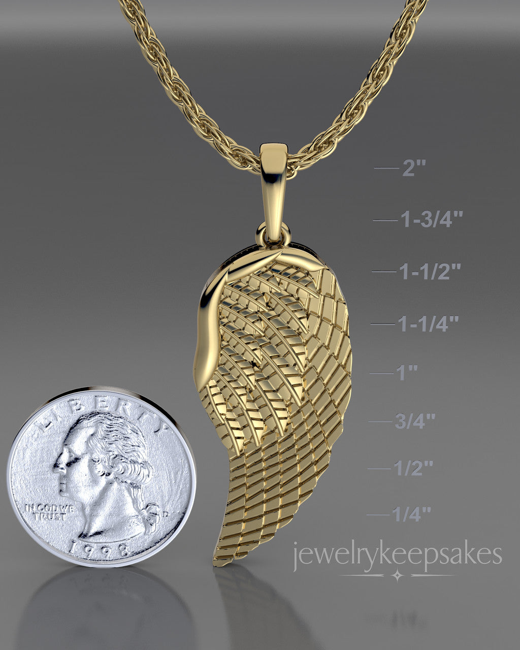 Gold Plated Feathers Permanently Sealed Waterproof Cremation Pendant