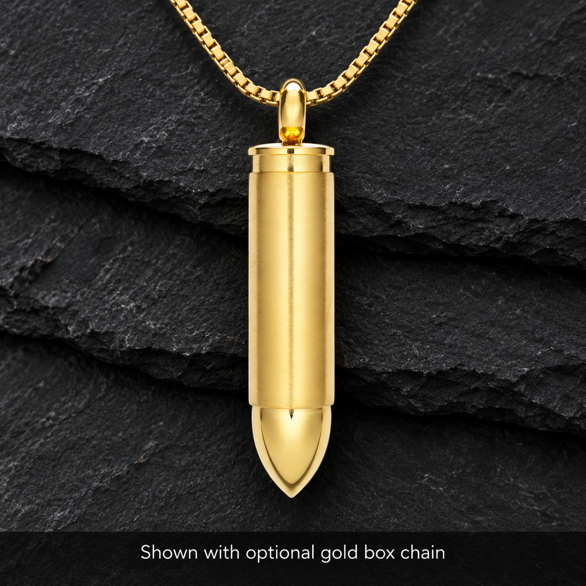 Gold Bulleted Stainless Cremation Pendant
