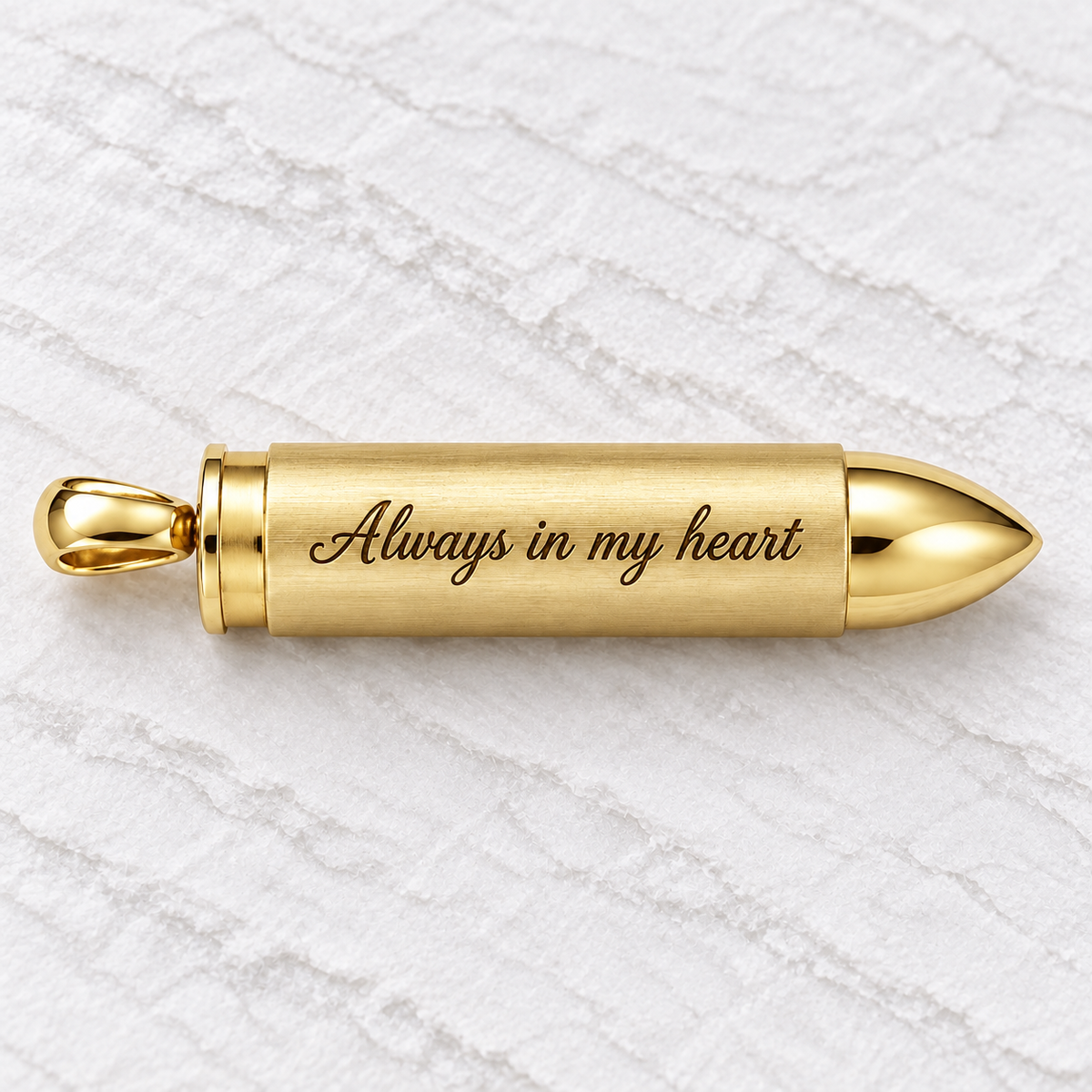 Gold Bulleted Stainless Cremation Pendant