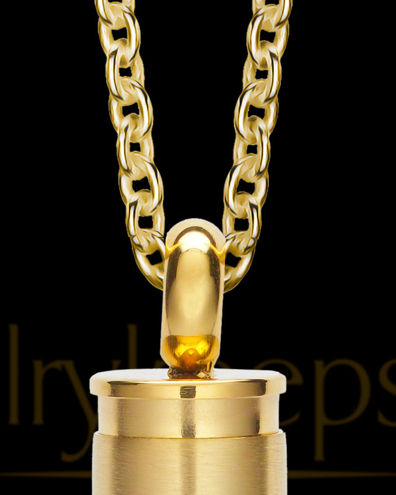 Men's Gold Bulleted Stainless Keepsake Jewelry