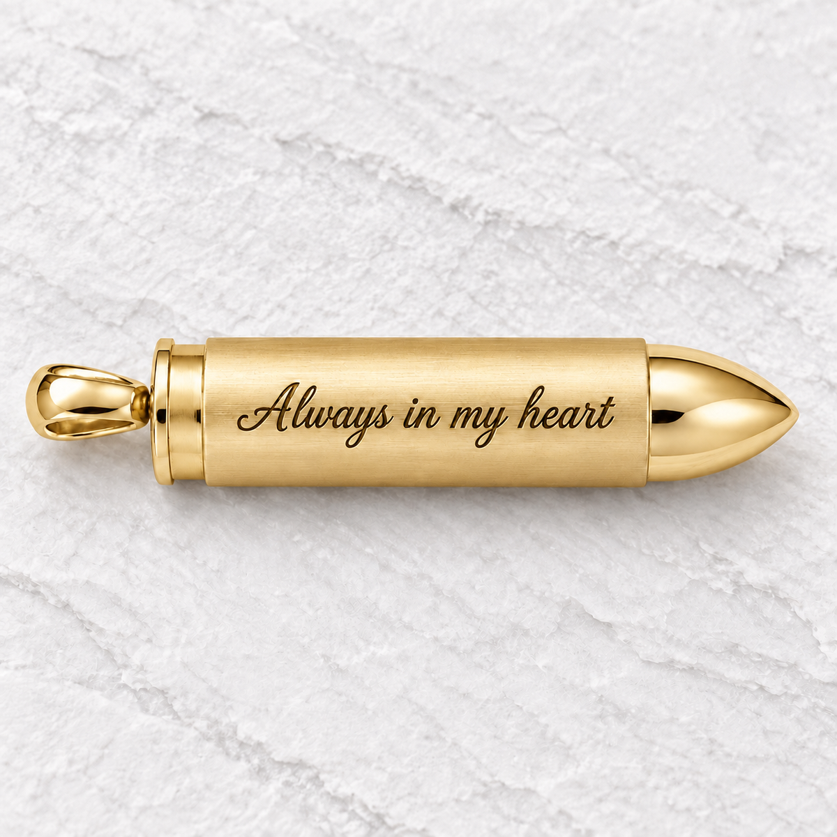 Men's Gold Bulleted Stainless Keepsake Jewelry