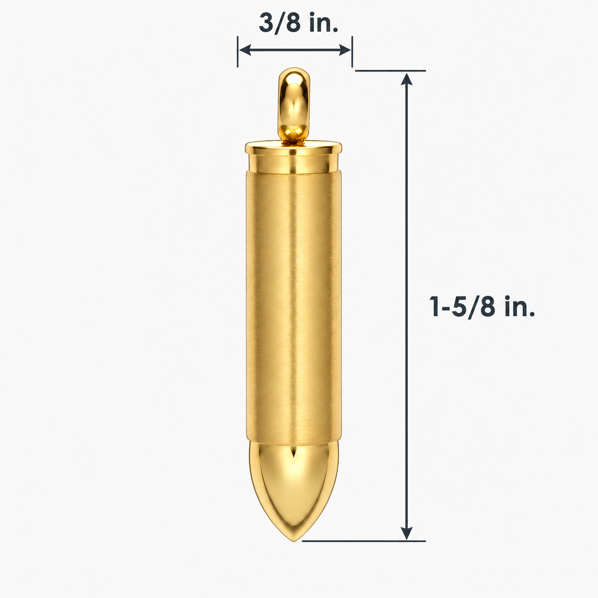 Men's Gold Bulleted Stainless Keepsake Jewelry