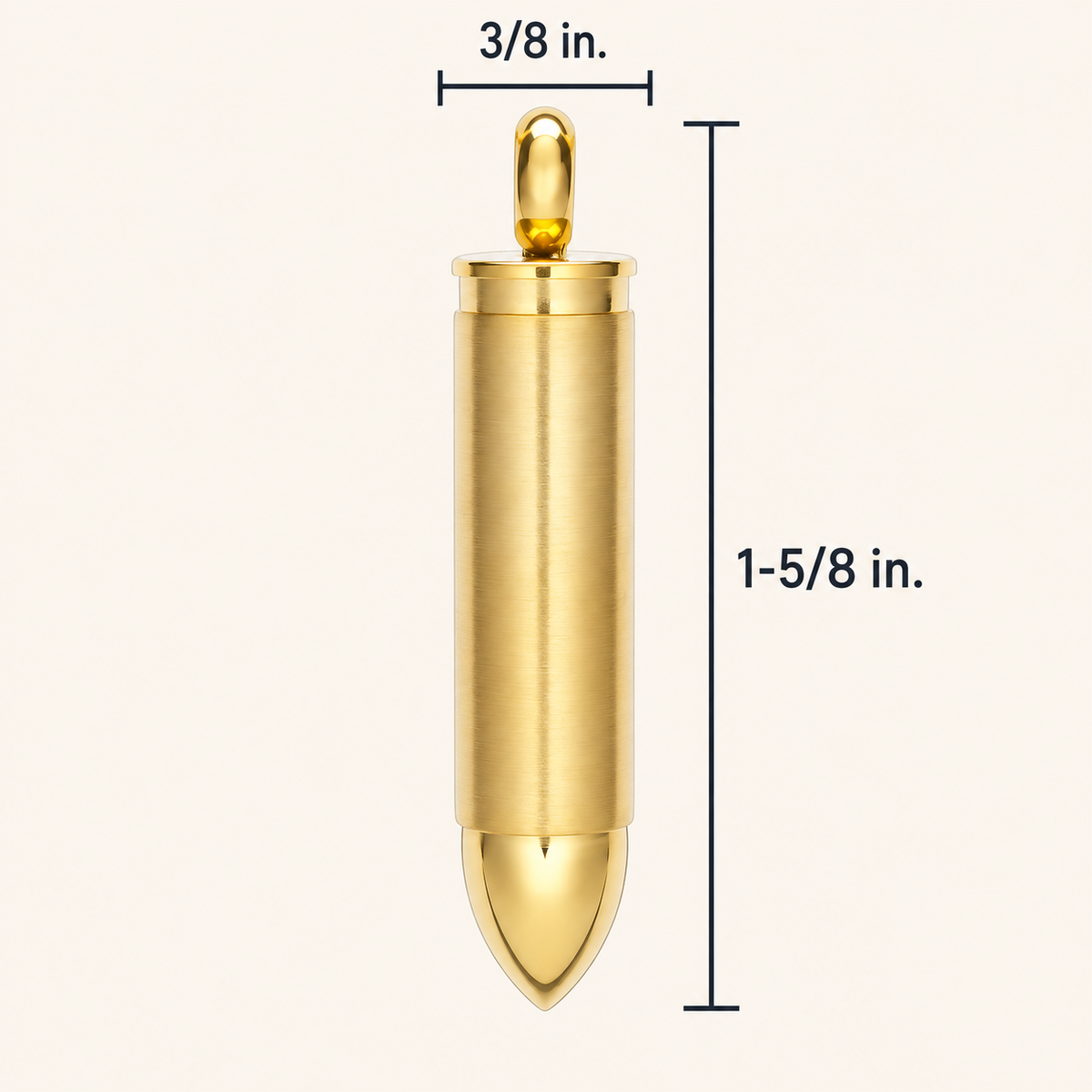 Gold Bulleted Stainless Cremation Pendant
