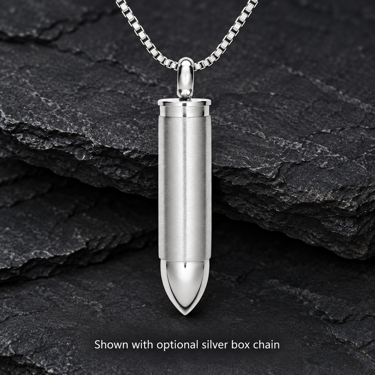 Silver Bulleted Stainless Cremation Pendant