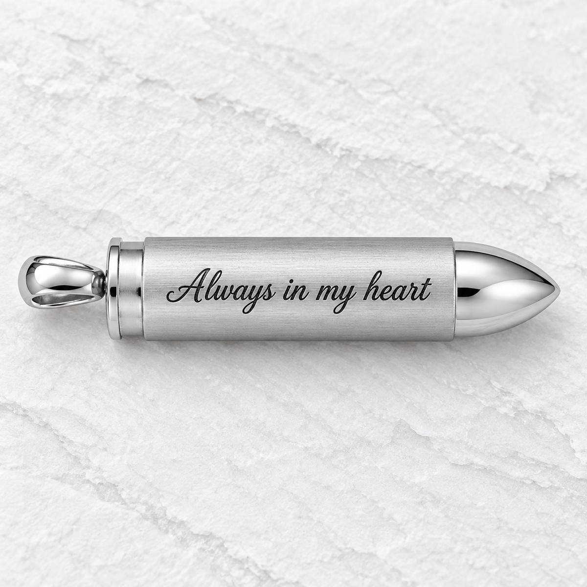 Silver Bulleted Stainless Cremation Pendant