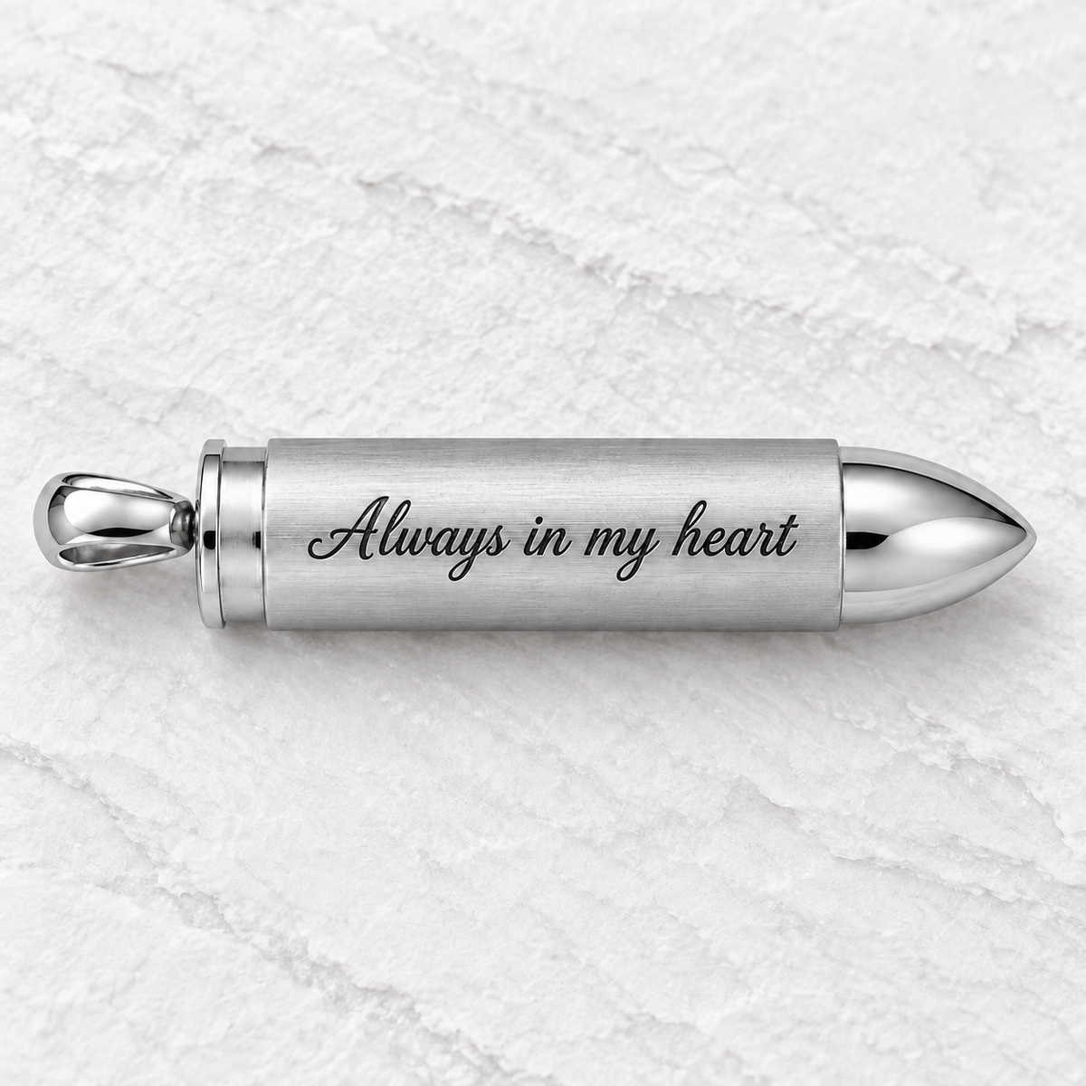 Men's Silver Bulleted Cremation Pendant