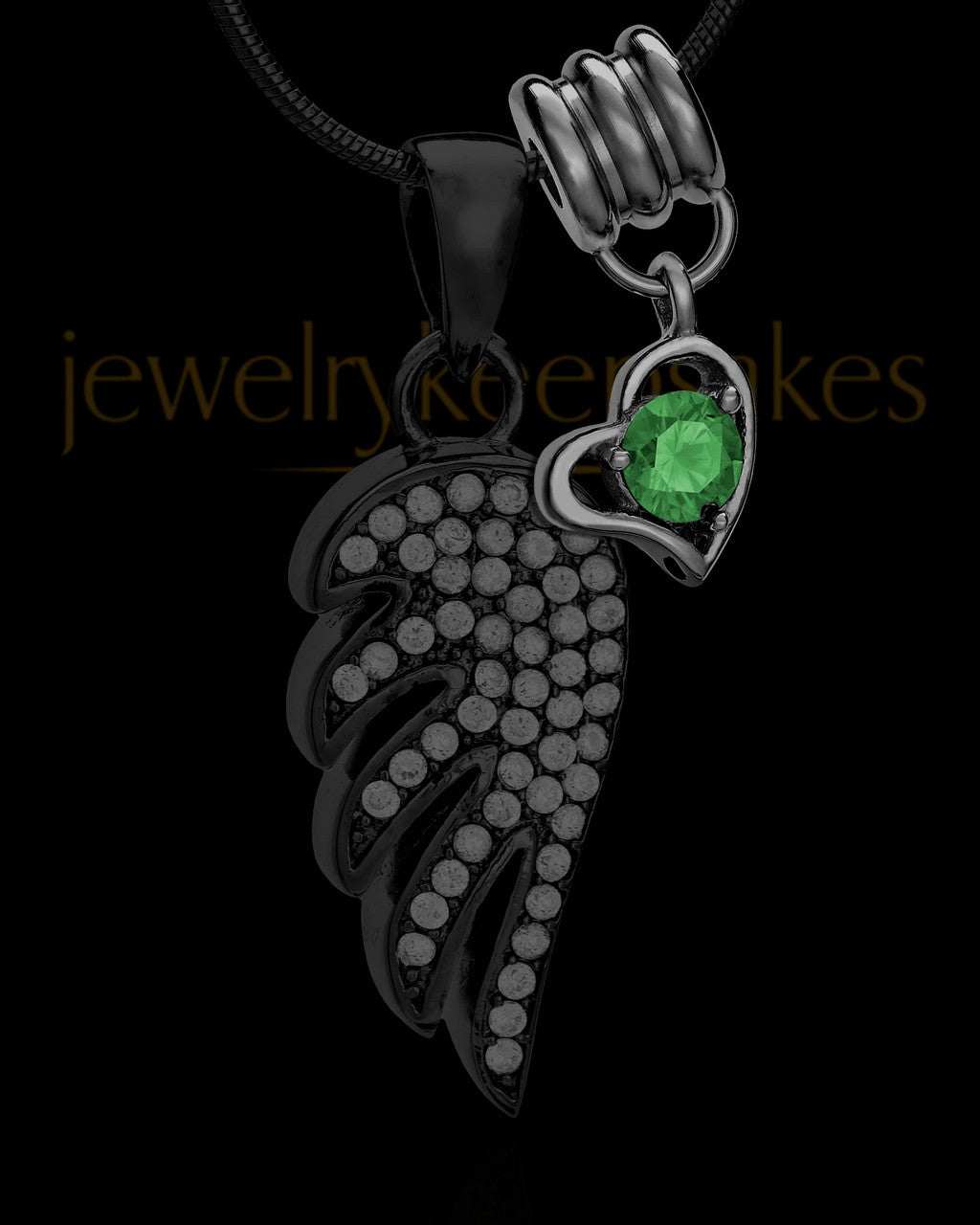 Add a Black May Birthstone Heart