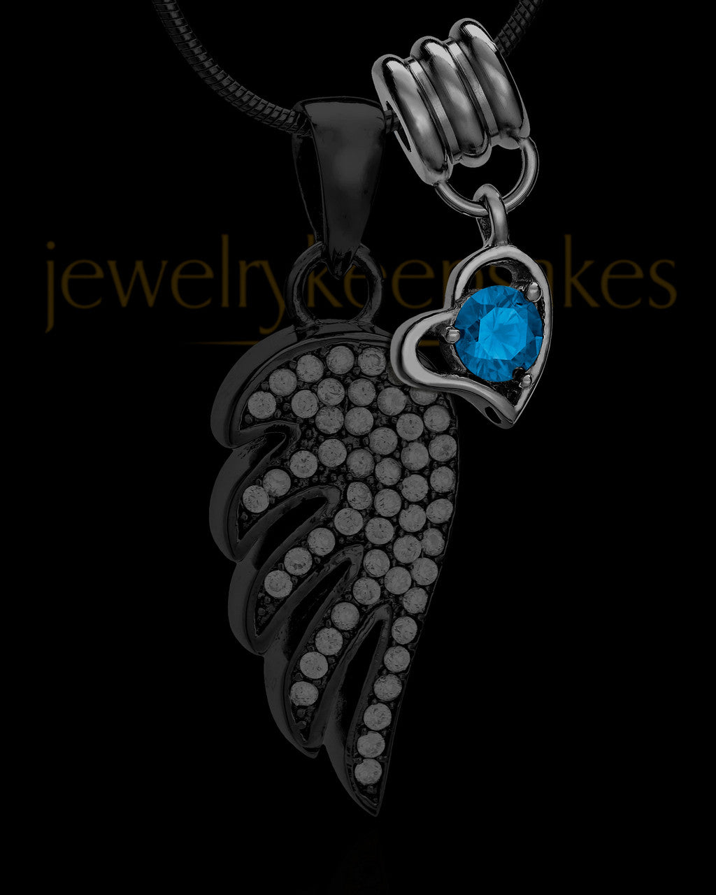 Add a Black September Birthstone Heart