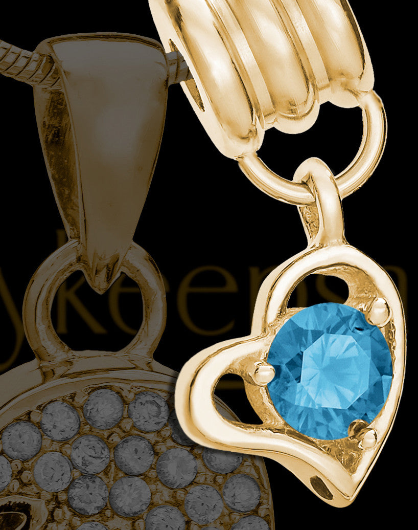 Add a December Gold Birthstone Heart