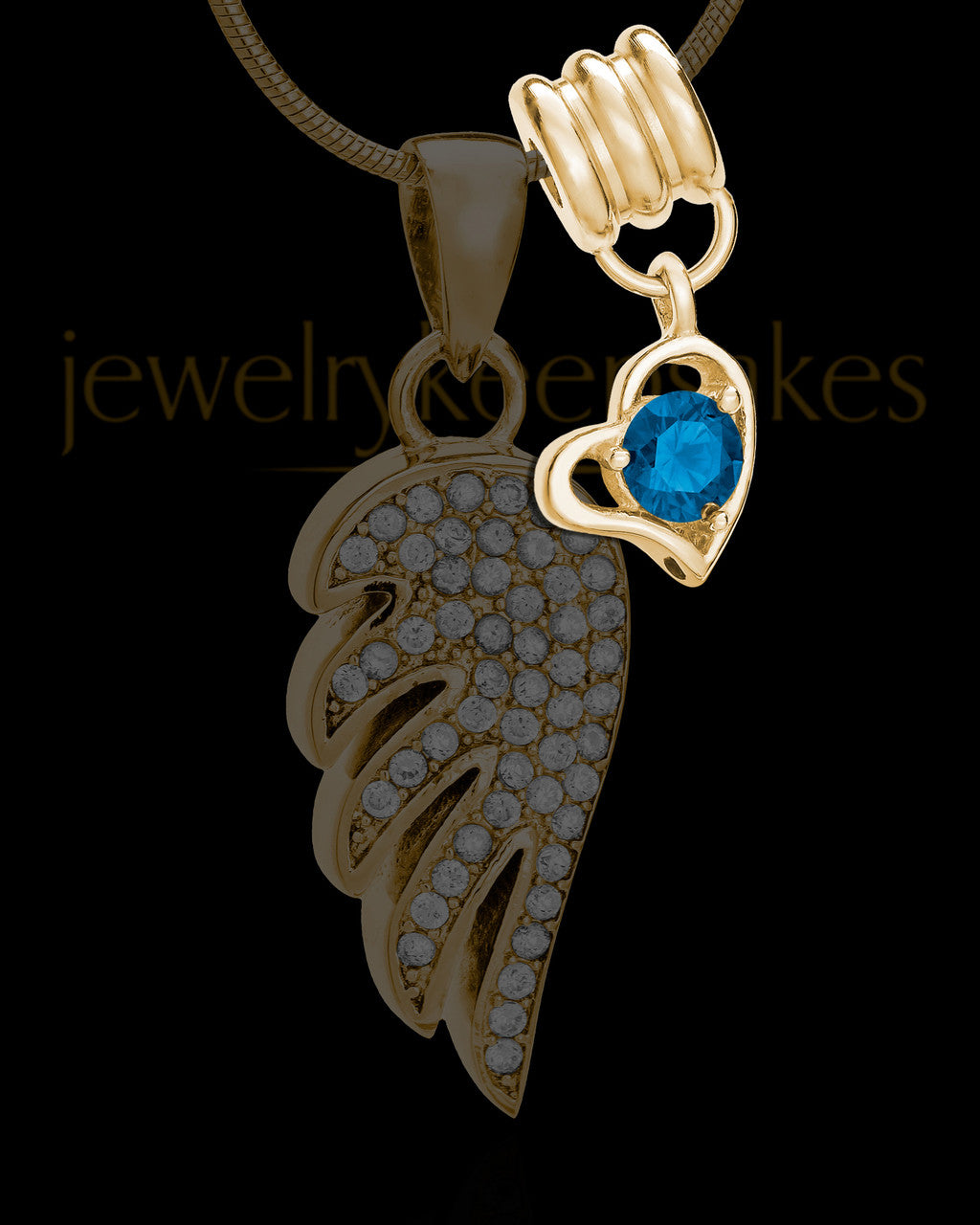 Add a September Gold Birthstone Heart